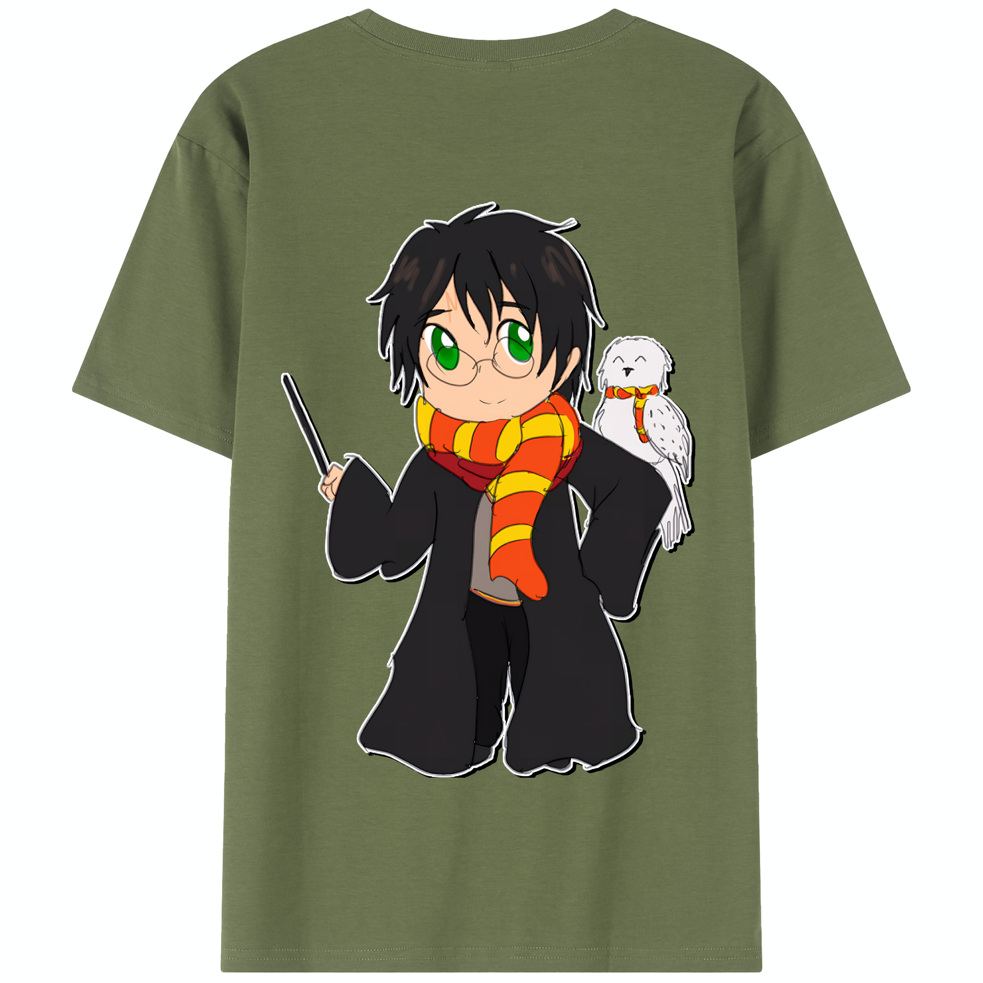 （画像用） Harry Potter ハリー・ポッターシリーズ 綿100％半袖Tシャツ（背面プリント）